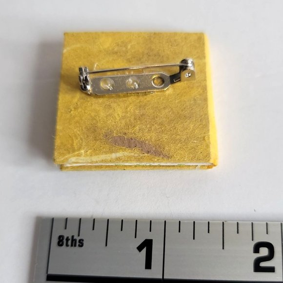 🌼 3/$15 Adorable Handmade Yellow Positive Quote Floral Daisy Pinback Brooch - Picture 7 of 7